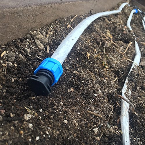 Blumat EasySoak 50’ Automatic Watering Slow Soaker Hose System for Gardens, Greenhouses, and Farms – Flow Restrictor, Adapters, and Fittings Included
