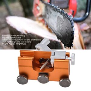 plplaaoo Chainsaw Sharpening Jig, Chainsaw Chain Sharpening Jig, Manual Chainsaw Sharpener Kit, Portable Hand Crank Chain Sharpener, for Lumberjack Garden Worker, for All Kinds of Chain Saws(Yellow)