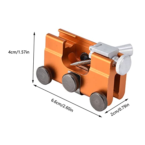 plplaaoo Chainsaw Sharpening Jig, Chainsaw Chain Sharpening Jig, Manual Chainsaw Sharpener Kit, Portable Hand Crank Chain Sharpener, for Lumberjack Garden Worker, for All Kinds of Chain Saws(Yellow)