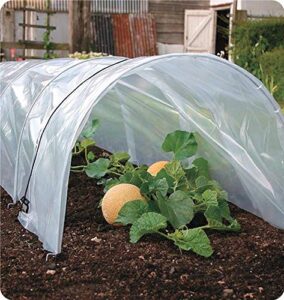 agfabric 3.9mil plastic covering clear polyethylene greenhouse film uv resistant for grow tunnel and garden hoop, plant cover&frost blanket for season extension, 6x16ft