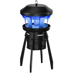 hoont 35 3-way mosquito and fly, gnat trap with stand – with a bright uv light attractant, and fan outdoor and indoor bug killer