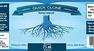 Quick Clone Gel - Most Advanced Cloning Gel for Faster, Healthier, Stronger Rooting Clones. (75mL)