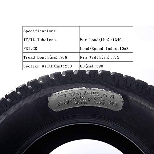 SUNROAD 23X10.50-12 Lawn & Garden Tire Lawnmower/Golf Cart Turf Tires 4PR 23x10.50x12 Set of 2