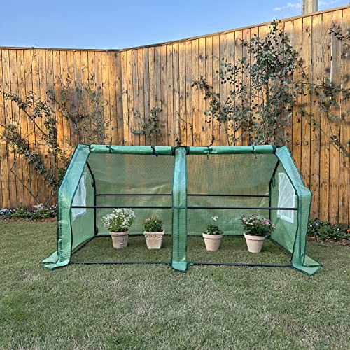 Purlyu Mini Garden Portable Greenhouse 71'' x 36'' x 36'' with Zipper Opening for Indoor Or Outdoor Plants 20 Pcs T-Type Plant Tags Include(PLGHS902G)