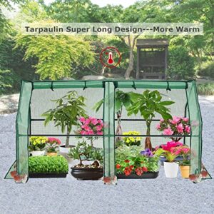 Purlyu Mini Garden Portable Greenhouse 71'' x 36'' x 36'' with Zipper Opening for Indoor Or Outdoor Plants 20 Pcs T-Type Plant Tags Include(PLGHS902G)
