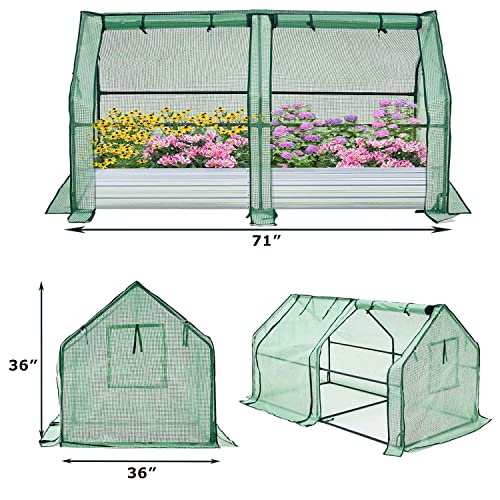 Purlyu Mini Garden Portable Greenhouse 71'' x 36'' x 36'' with Zipper Opening for Indoor Or Outdoor Plants 20 Pcs T-Type Plant Tags Include(PLGHS902G)