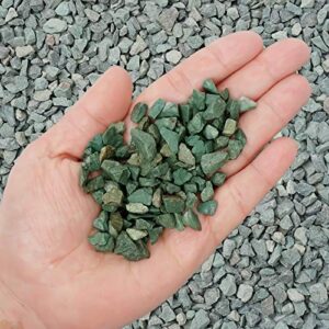 5.7lb natural decorative gravel- washed green zeolite,irregular shaped river rock stones, succulents and cactus bonsai additive rocks,for bonsai,vases fillers,terrarium, fairy gardening, diy projects