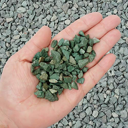 5.7lb Natural Decorative Gravel- Washed Green Zeolite,Irregular Shaped River Rock Stones, Succulents and Cactus Bonsai Additive Rocks,for Bonsai,Vases Fillers,Terrarium, Fairy Gardening, DIY Projects