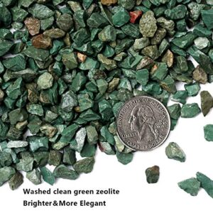 5.7lb Natural Decorative Gravel- Washed Green Zeolite,Irregular Shaped River Rock Stones, Succulents and Cactus Bonsai Additive Rocks,for Bonsai,Vases Fillers,Terrarium, Fairy Gardening, DIY Projects