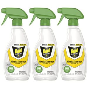raid essentials multi-insect killer spray bottle, child & pet safe, for indoor use, 12 oz (pack of 3)