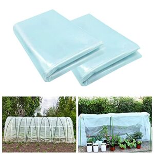 shangxing 2 pack greenhouse clear plastic film-6.5 x 9.8 ft polyethylene greenhouse plant cover sheeting uv resistant for horticulture,garden and agriculture (2pcs)