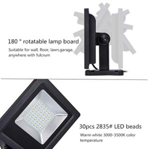 Solar Outdoor Lights Garden LED Flood Lights with Extension Cable Dusk to Dawn Security Waterproof Landscape Lighting for Barn,Ceiling Porch, Cabin roof,Tree,Doorway,Yard,Street(Warm White)