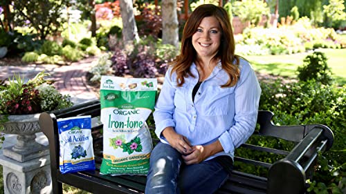 Espoma Organic Iron-Tone 3-0-3 Organic Fertilizer and Plant Food to Help Correct Iron Deficiency (Chlorosis). 5 lb. Bag. Turns Yellow to Green, Non Staining Iron - 3 Pack