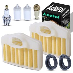 Adefol Chainsaw Air Filter for Husqvarna 362 365 371 372 372XP with Fuel Filter Oil Line Replacement Parts for 503814502 Tune Up Kit Garden Power Tools