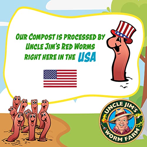 Uncle Jim's Worm Farm Black Gold Worm Castings Compost Fertilizer for Garden Soil | Red Wriggler Earthworm Casting Organic Fertilizer for Plants | Nutrient Rich Fertilizer Solutions | 4 lbs