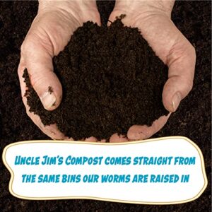 Uncle Jim's Worm Farm Black Gold Worm Castings Compost Fertilizer for Garden Soil | Red Wriggler Earthworm Casting Organic Fertilizer for Plants | Nutrient Rich Fertilizer Solutions | 4 lbs