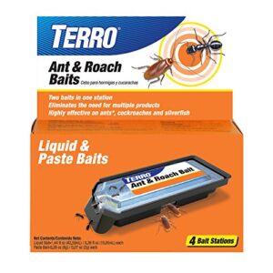 terro t360 ant and roach stations, 1 pack ant & roach baits, black