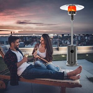 Garden Patio Heater,Outdoor Patio Heater,46000 BTU Propane Based Classic Design With Wheels,Easy Set Up,Commercial & Residential Infra Outdoor Use 1500