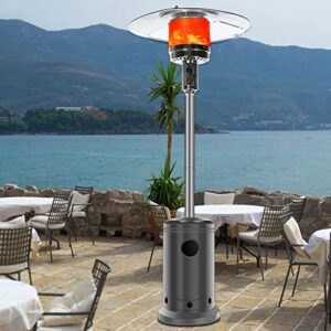 Garden Patio Heater,Outdoor Patio Heater,46000 BTU Propane Based Classic Design With Wheels,Easy Set Up,Commercial & Residential Infra Outdoor Use 1500