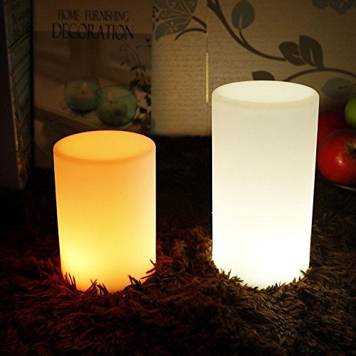 AMZSTAR LED Mood Lights, Cylinder Led Light with Remote Indoor and Outdoor Use 16 Color Changing Dimmable Led Pond Light Mood Light for Garden Party Decoration(Cylinder 10x10x15cm)