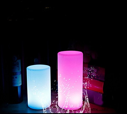 AMZSTAR LED Mood Lights, Cylinder Led Light with Remote Indoor and Outdoor Use 16 Color Changing Dimmable Led Pond Light Mood Light for Garden Party Decoration(Cylinder 10x10x15cm)