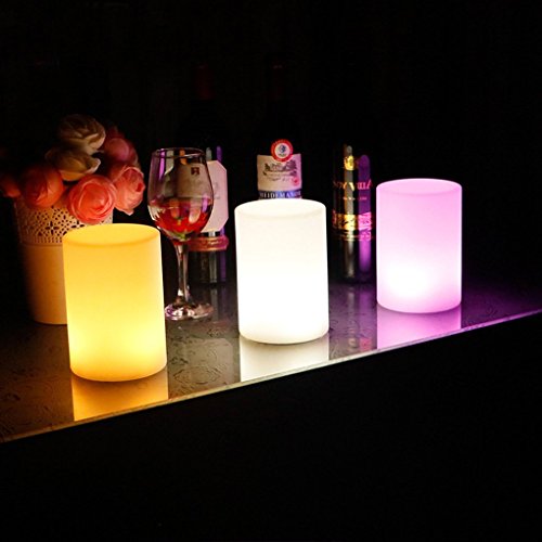 AMZSTAR LED Mood Lights, Cylinder Led Light with Remote Indoor and Outdoor Use 16 Color Changing Dimmable Led Pond Light Mood Light for Garden Party Decoration(Cylinder 10x10x15cm)