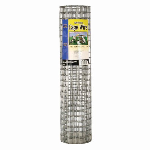 Garden Zone 412415 1" x 1" Mesh 16-Gauge Galvanized Wire Fence, 24" x 15'