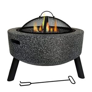 fire pit wood burning fire pit, 23 inches fire pit, suitable for garden, backyard, poolside