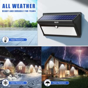 BAXIA TECHNOLOGY Solar Lights Outdoor Waterproof 100 LED Wireless Security Motion Sensor Outdoor Lights Solar Outdoor Lights for Front Door,Backyard,Steps,Garage,Garden (2000LM, 4PACK)
