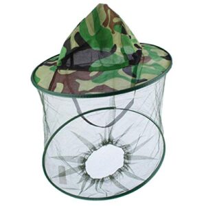 Gybai Mosquito Green Camouflage Insects net Head mesh Protection Cap Outdoor Garden Supplies