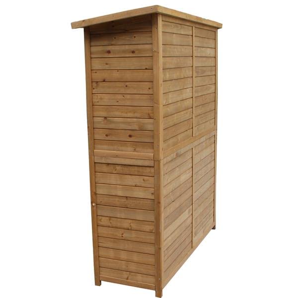 140 x 50 x 162 cm L x W x H Patio Storage Shed Fir Wood Easy to Build Storage Shed Kit-Perfect to Store Patio Furniture, Garden Tools Bike Accessories