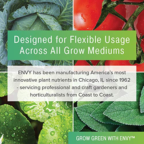 ENVY Part A (6-0-5) & Part B (1-5-6) - Two-Part Base Nutrients for Hydroponics, Soil & Coir (A/B Combo) (Quarts)