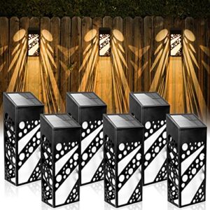 anordsem solar fence lights, 6 pack outdoor waterproof solar wall lights solar deck lights for fence, deck, step, patio, yard, pathway and garden