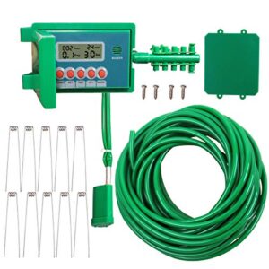 yardeen micro automatic drip irrigation kit self watering system sprinkler controller for indoor potted plants color green