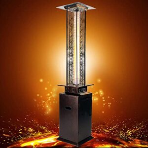 yaojia outdoor heaters for patio square gas heater w/wheels, 13kw outdoor propane liquefied gas heaters, household commercial quartz tube heater, garden heat lamp stove