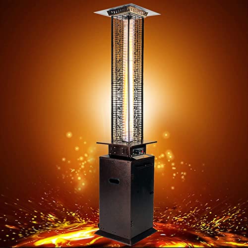 YAOJIA Outdoor heaters for Patio Square Gas Heater W/Wheels, 13KW Outdoor Propane Liquefied Gas Heaters, Household Commercial Quartz Tube Heater, Garden Heat Lamp Stove