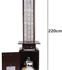 YAOJIA Outdoor heaters for Patio Square Gas Heater W/Wheels, 13KW Outdoor Propane Liquefied Gas Heaters, Household Commercial Quartz Tube Heater, Garden Heat Lamp Stove