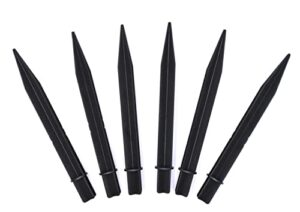 6pcs 8.25 inch reinforced ground spikes, solar lights spikes, abs plastic lights replacement stakes, ideal for solar pathway lights garden lights torch lights( inside diameter 0.83 inches)