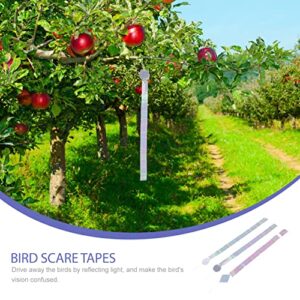 Happyyami 3Pcs Bird Tape Ribbon Tape Reflective Bird Tape Bird Reflectors Decorative Bird Deterrent Device for Garden