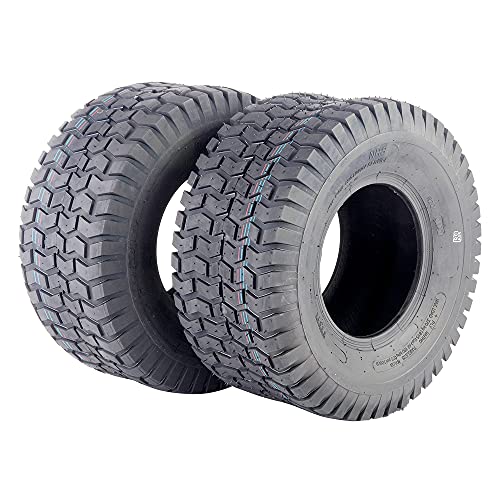 Motorhot 16X6.50-8 Lawn Garden Tractor Tires 16X6.50x8 Tubeless 2 Ply Golf Cart Turf Tires, Set of 2