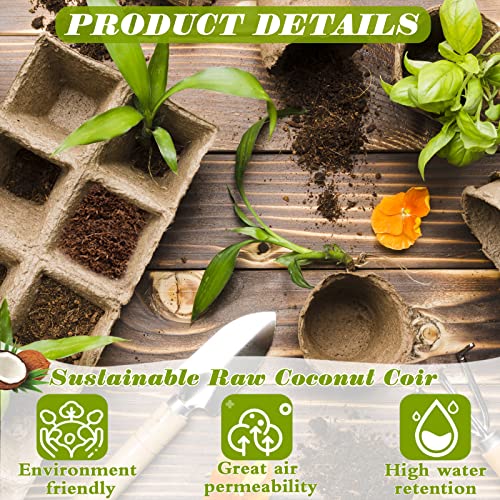 ZeeDix 50pcs (30mm) Coco Coir Pellets Organic Potting Soil for Planting Compressed Coco Coir Soil Coconut Soil Seed Starters for Indoors or Outdoors Bonsai Herbs Plants Flowers and Vegetables