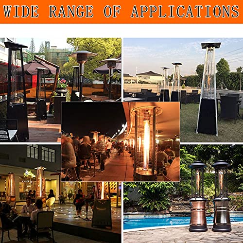 YAOJIA Outdoor Patio Space Heater 13 KW Natural Gas Patio Heater ，Waterproof Adjustable Firepower Pyramid Patio Liquefied Gas Heater ，Outside Space Heating for Home Garden & Gazebo， 234 X 60 X 60cm