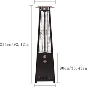 YAOJIA Outdoor Patio Space Heater 13 KW Natural Gas Patio Heater ，Waterproof Adjustable Firepower Pyramid Patio Liquefied Gas Heater ，Outside Space Heating for Home Garden & Gazebo， 234 X 60 X 60cm