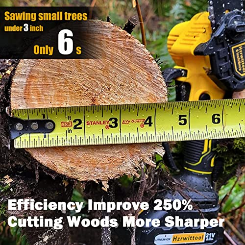 Mini Chainsaw Cordless 6 inch, Powerful Brushless Motor Chain saw, Hand Held Battery Chainsaw, 2.2 lbs Portable Small Electric Chainsaw, 21V 2000mAh Battery*2, For Tree Trimming Wood Cutting.