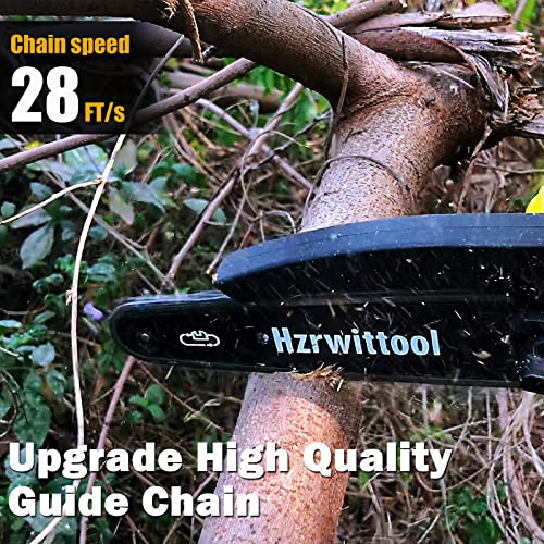 Mini Chainsaw Cordless 6 inch, Powerful Brushless Motor Chain saw, Hand Held Battery Chainsaw, 2.2 lbs Portable Small Electric Chainsaw, 21V 2000mAh Battery*2, For Tree Trimming Wood Cutting.