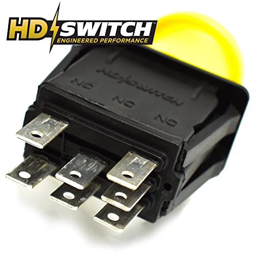 HD Switch Upgraded 10 AMP PTO Switch for Cub Cadet ZT1 & ZTS1 Series 42 46 50 54 54P Lawn Mower & Garden Tractor Cutter Deck Electric Blade Clutch Engage Yellow Knob