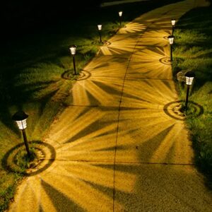 Solar Pathway Lights Outdoor Waterproof 12 Pack,Supper Bright Up to 12 Hrs Dusk to Dawn Garden Lights Solar Powered Auto On/Off,LED Landscape Lighting Decorative for Yard Walkway Driveway Patio Lawn