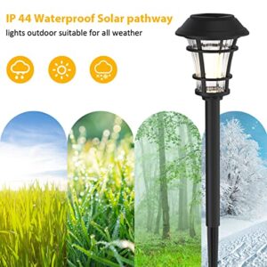 Solar Pathway Lights Outdoor Waterproof 12 Pack,Supper Bright Up to 12 Hrs Dusk to Dawn Garden Lights Solar Powered Auto On/Off,LED Landscape Lighting Decorative for Yard Walkway Driveway Patio Lawn