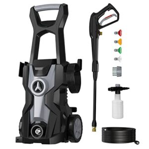 zeccos electric pressure washer, 4000psi 2.6gpm, power washer includes quick connect 4-nozzle set, snow foam lance, brass connector and tss trigger gun, best for cars/patios/walls/sidewalks and more