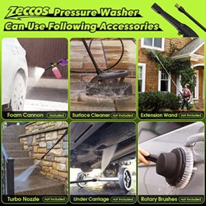 Zeccos Electric Pressure Washer, 4000PSI 2.6GPM, Power Washer Includes Quick Connect 4-Nozzle Set, Snow Foam Lance, Brass Connector and TSS Trigger Gun, Best for Cars/Patios/Walls/Sidewalks and More